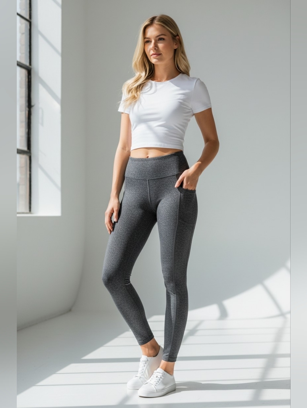 aerie Gray Heather Performance Leggings